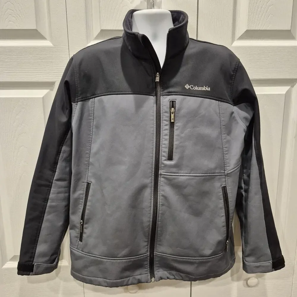 Columbia Men's Cruiser Valley Softshell Jacket Size Large Fleece-lined Defects